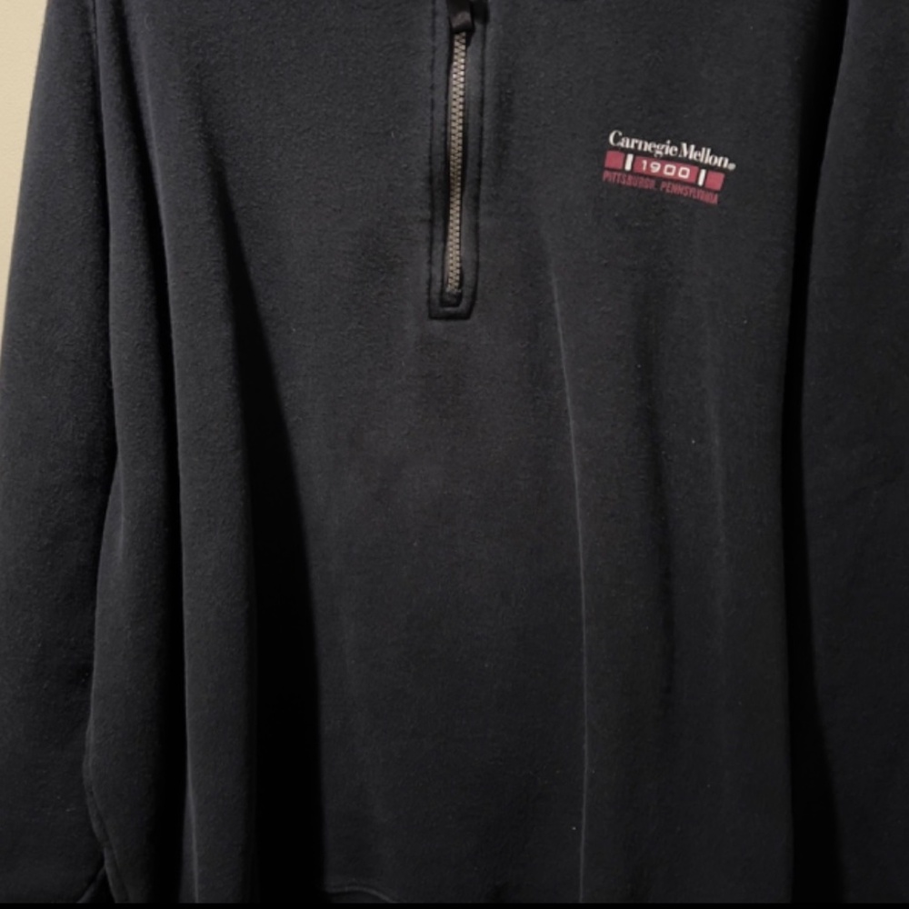 CARNEGIE MELLON MENS PULLOVER 1/4 ZIP BLACK 2XL - Picture 4 of 4